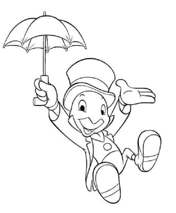 coloriage Le cricket de Pinocchio